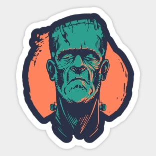 Creepy Frankenstein Face // Classic Halloween Monster Sticker